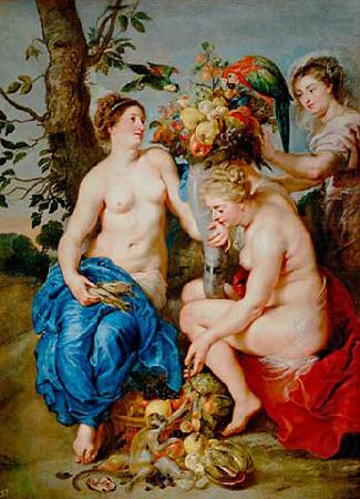 Ceres mit zwei Nymphen, Peter Paul Rubens